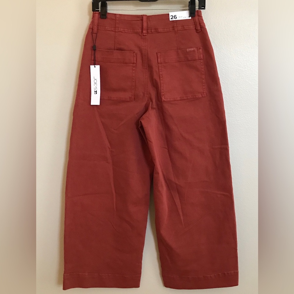Joe’s Jeans x Anthropologie Chloe High Rise Wide Leg Pants Burnt Henna NWT Sz 26 - Picture 7 of 16
